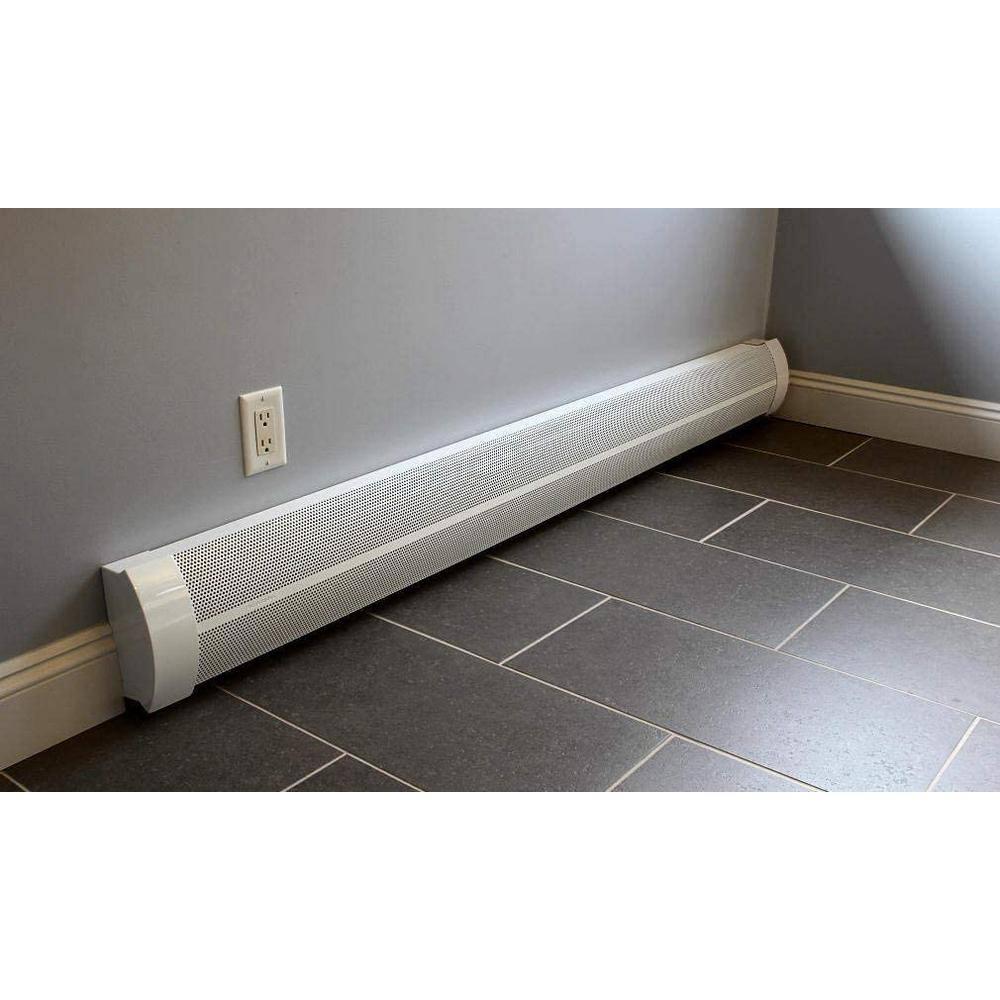 Baseboarders Baseboarders Basic Steel Easy Slip-On Baseboard Heater Cover Coupler - White