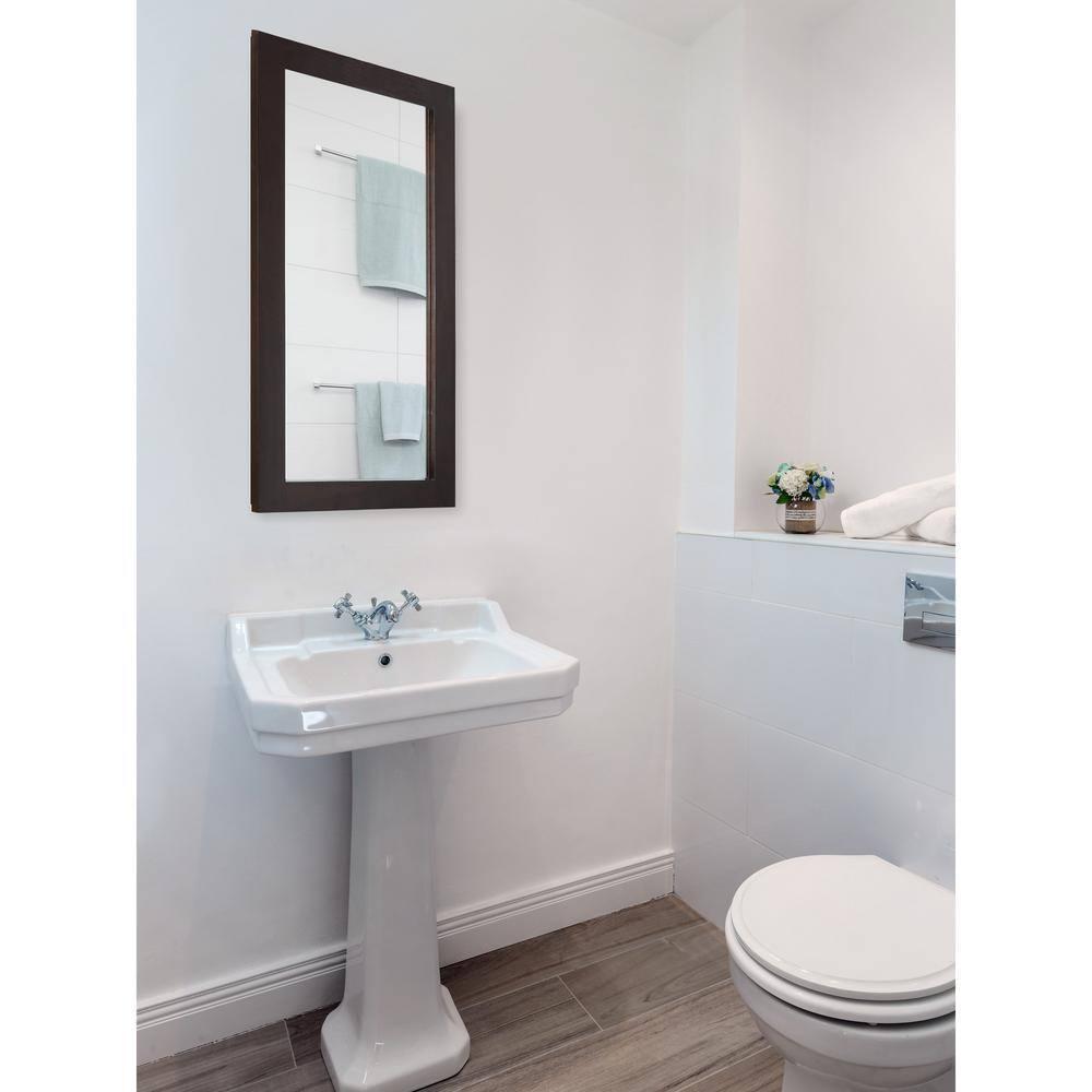 Design House 16" x 5" x 30" Wall Mounted 1-Door Mirrored Bathroom Medicine Cabinet, Espresso