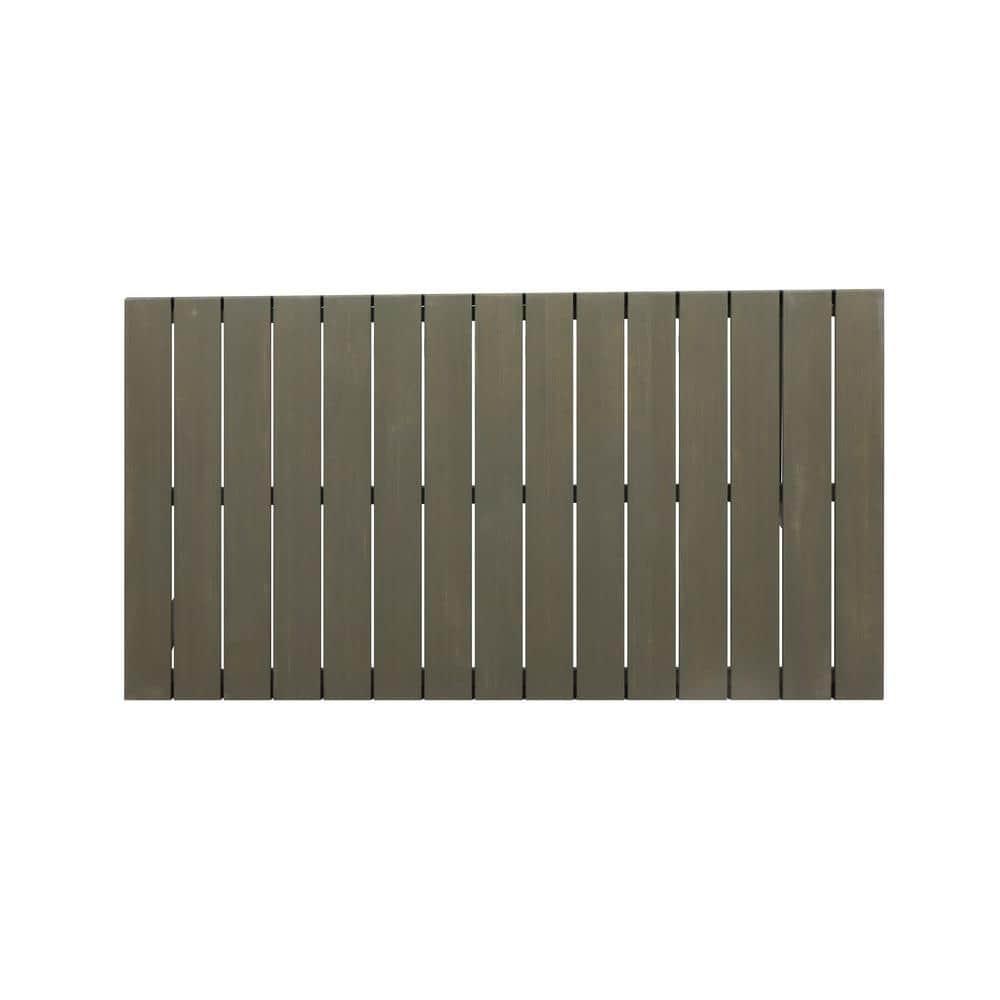 Noble House Elkhart Outdoor Modern Acacia Wood Bar Table Gray and Black