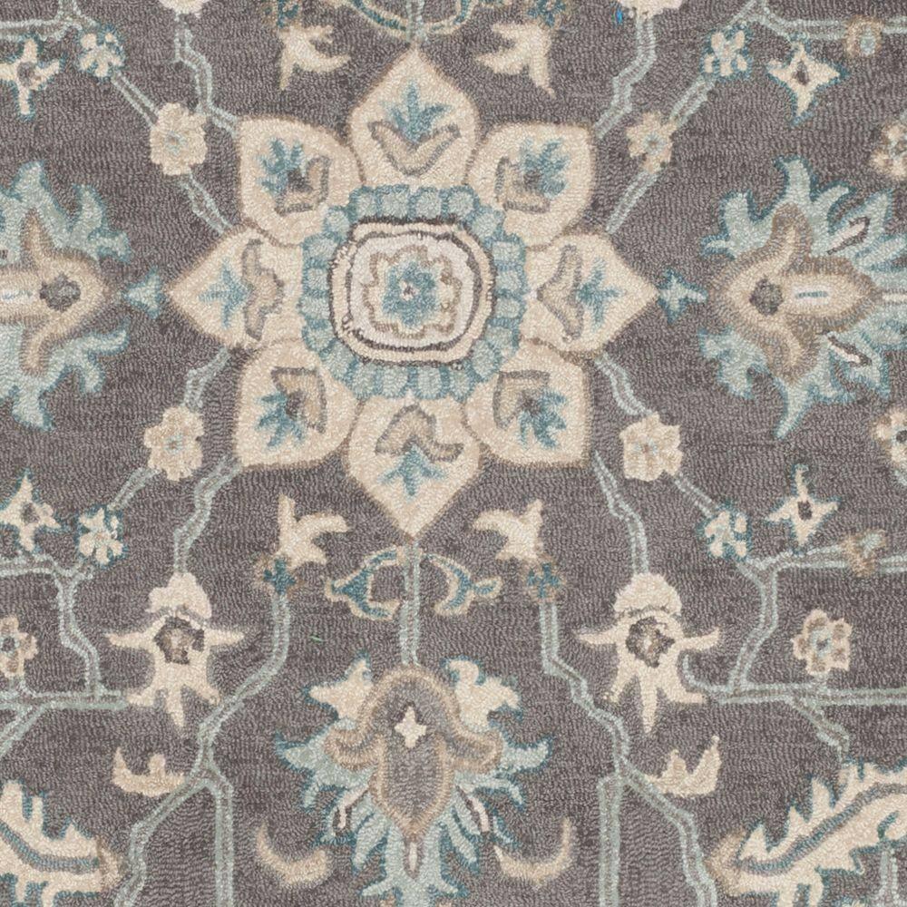Blossom BLM217 Hand Tufted Area Rug - Dark Grey/Light Brown - 8'x10' - Safavieh.