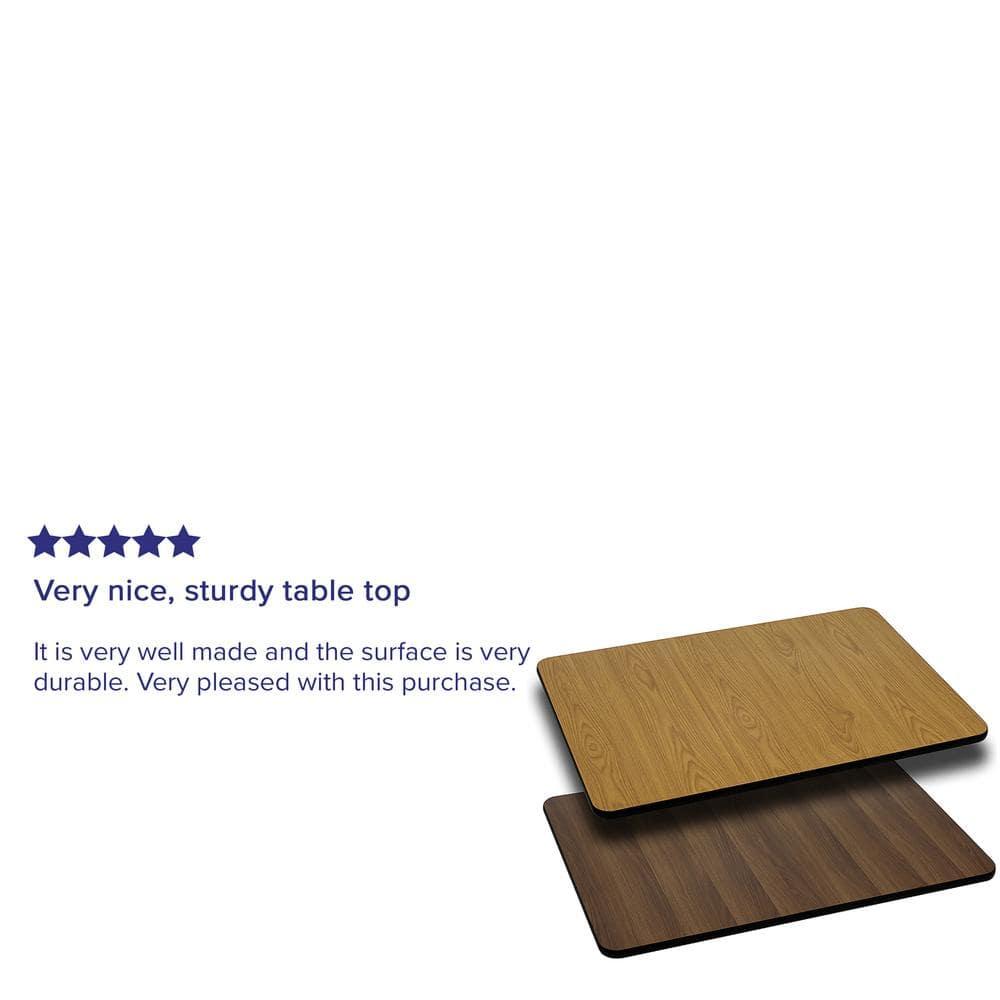 Flash Furniture 30'' x 60'' Rectangular Table Top with Natural or Walnut Reversible Laminate Top