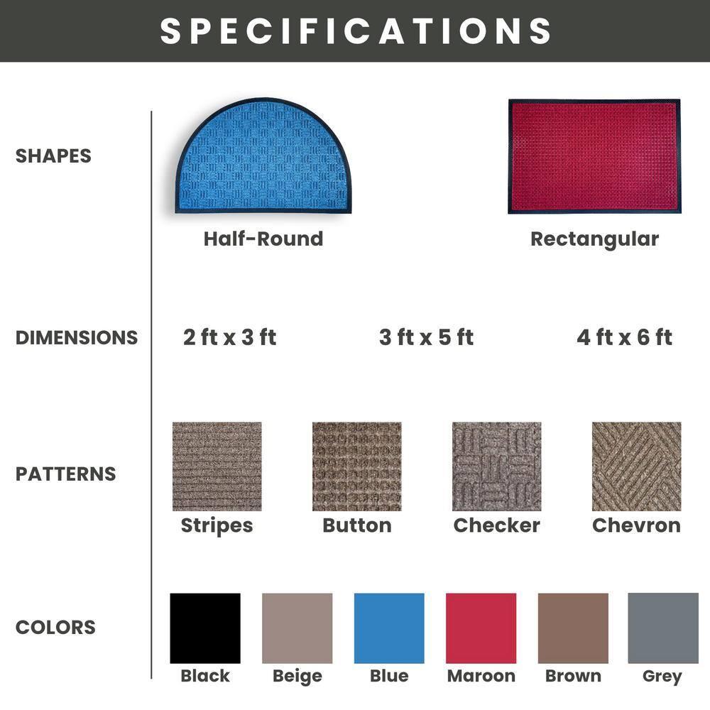 Envelor Front Door Mat Indoor Outdoor Entrance Doormat Non Slip Durable Floor Mat for Entry Mat Kitchen Rugs Home Decor Rugs Heavy Duty Mat Welcome Mat, 48 x 72 Inches, Maroon