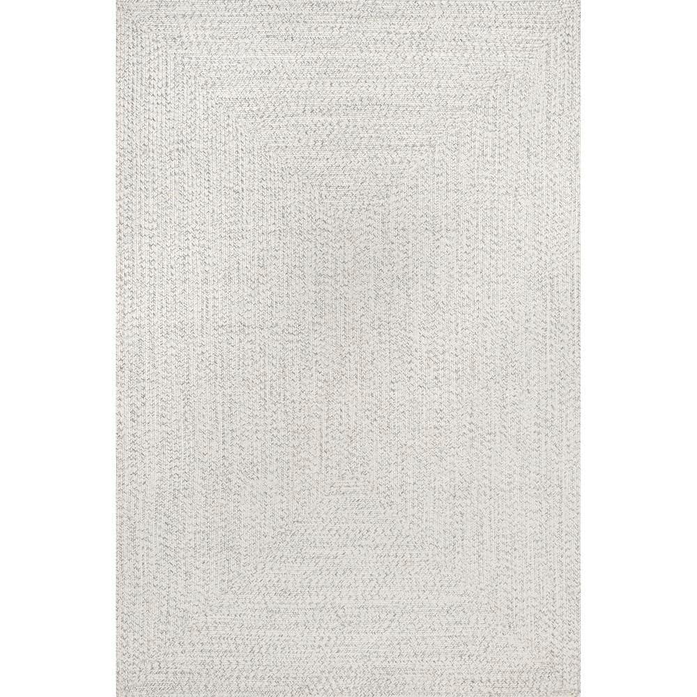 nuLOOM Wynn Braided Indoor/Outdoor Ivory 8' x 11' Casual Area Rug