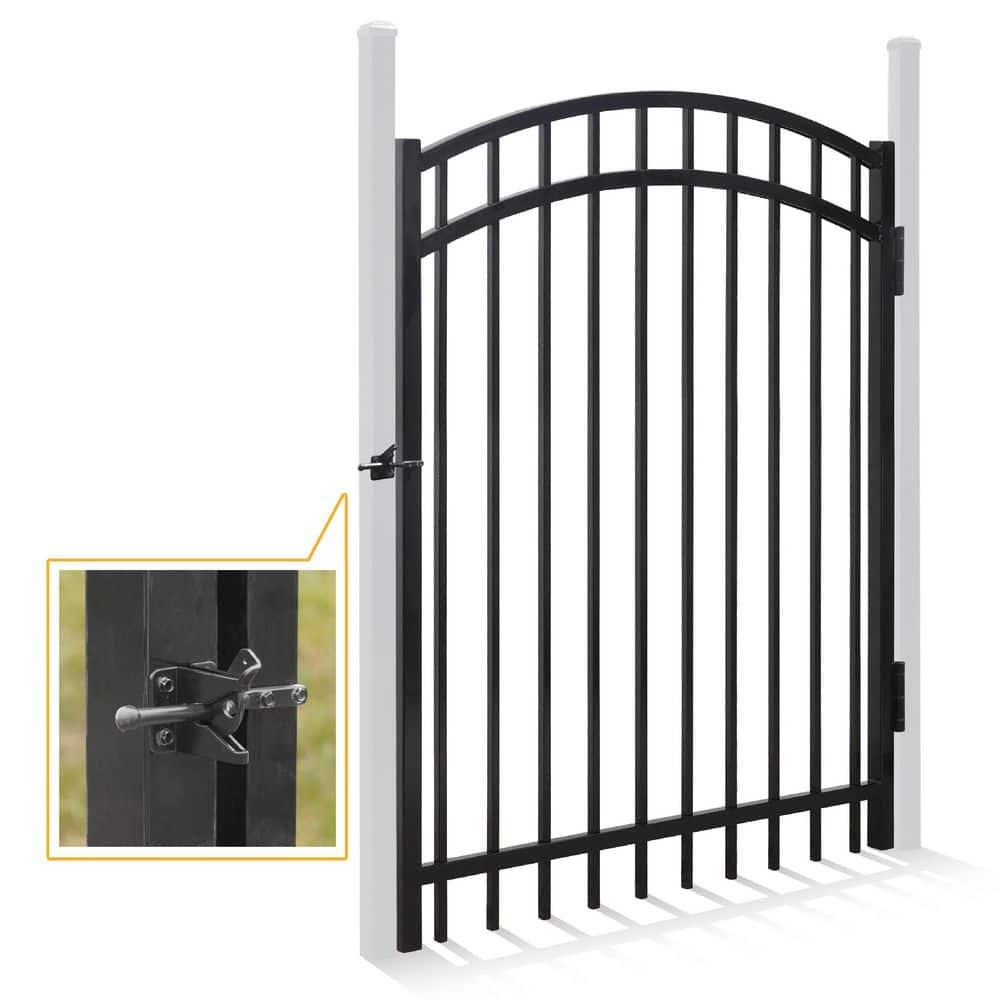 Fencer Wire Fencer Wire Heavy Duty 4/ 5/ 6FT H X 4FT W Arched Decorative Fence Gate with Gate Lock