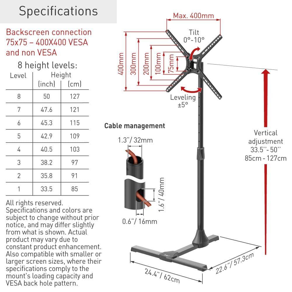 Barkan Single Screen Floor Stand Mount