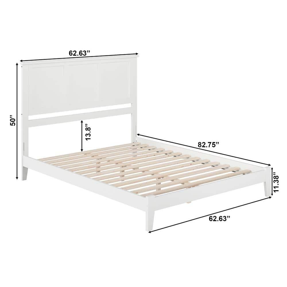 AFI Furnishings Madison Low Profile Platform Bed Q WH