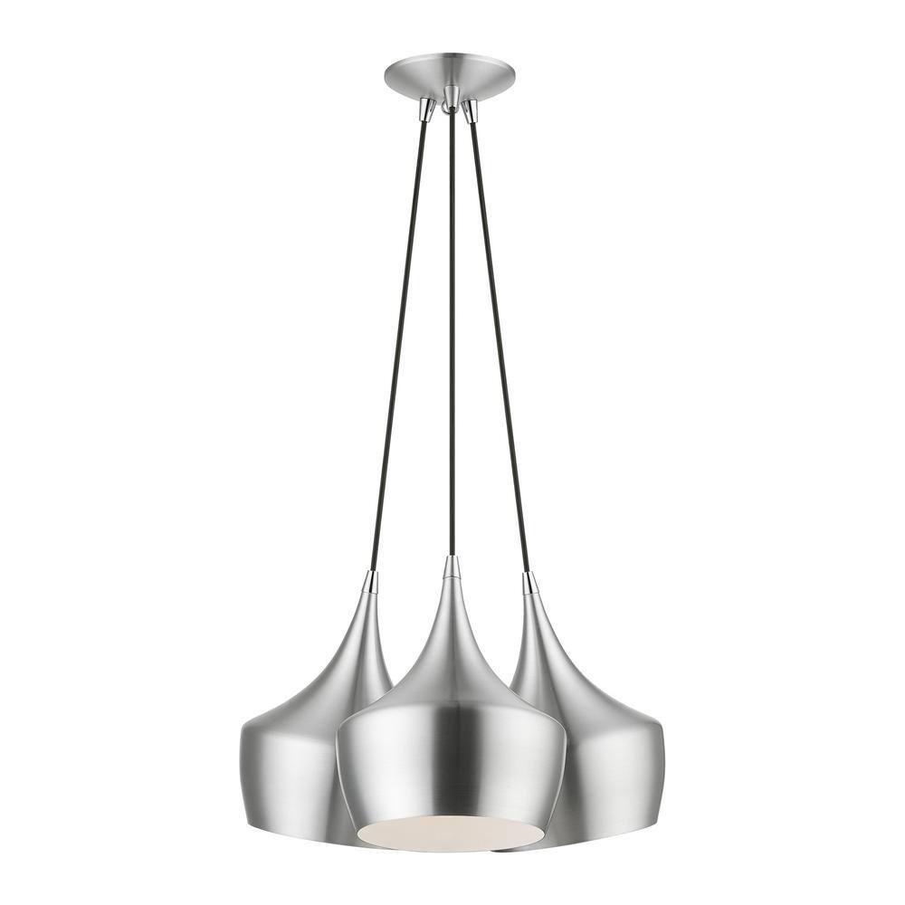 Livex Lighting Waldorf 3 - Light Pendant in  Brushed Aluminum