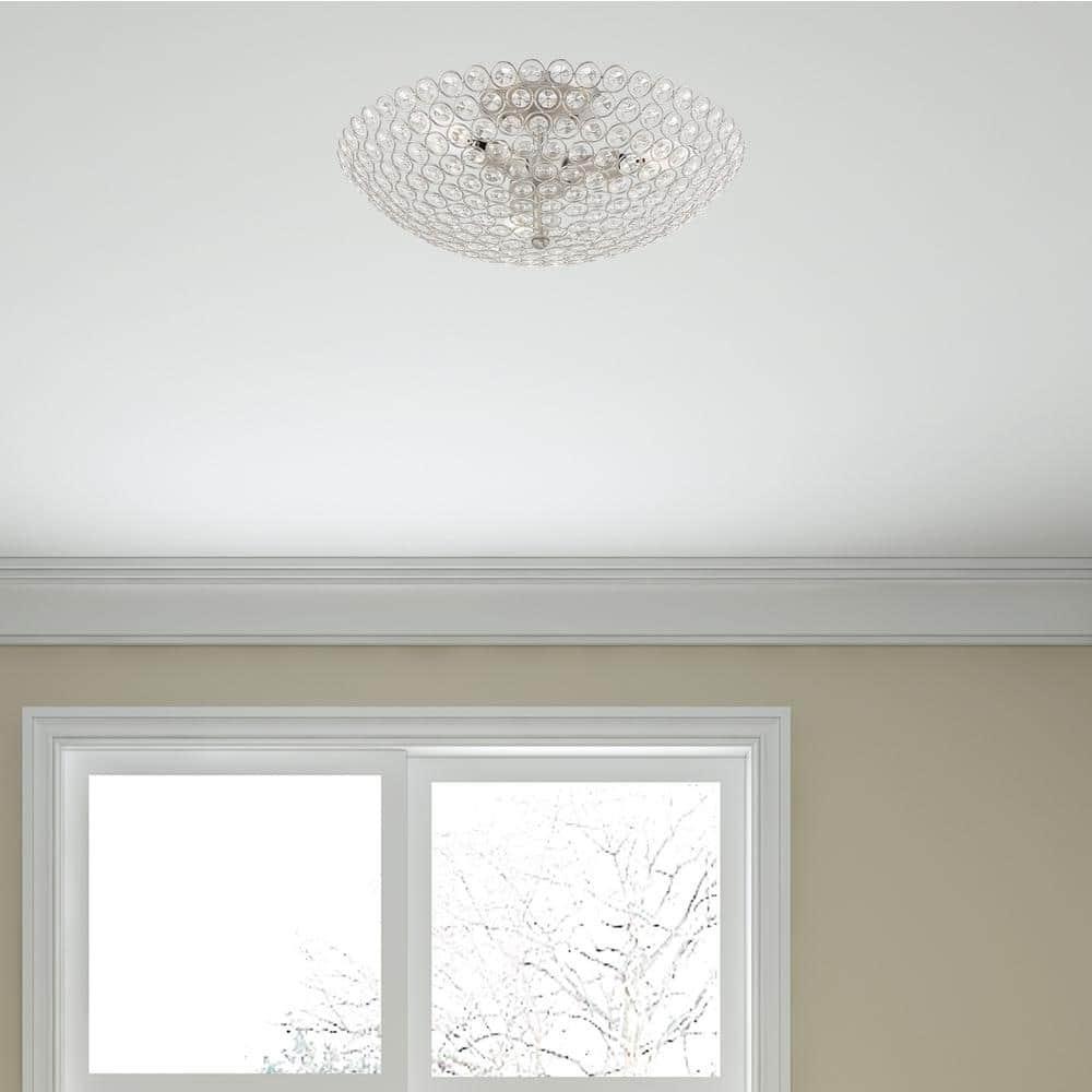 Livex Lighting Cassandra 3 - Light Flush Mount in  Brushed Nickel