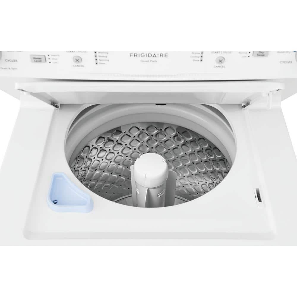 Frigidaire Electric Long Vent Stacked Laundry Center - 3.9 Cu. Ft Washer and 5.5 Cu. Ft. Dryer