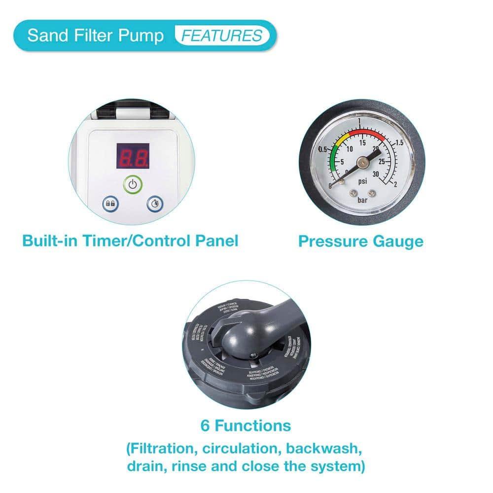 Intex Intex Krystal Clear 1500 GPH Sand Filter Pump for Above Ground Swimming Pools