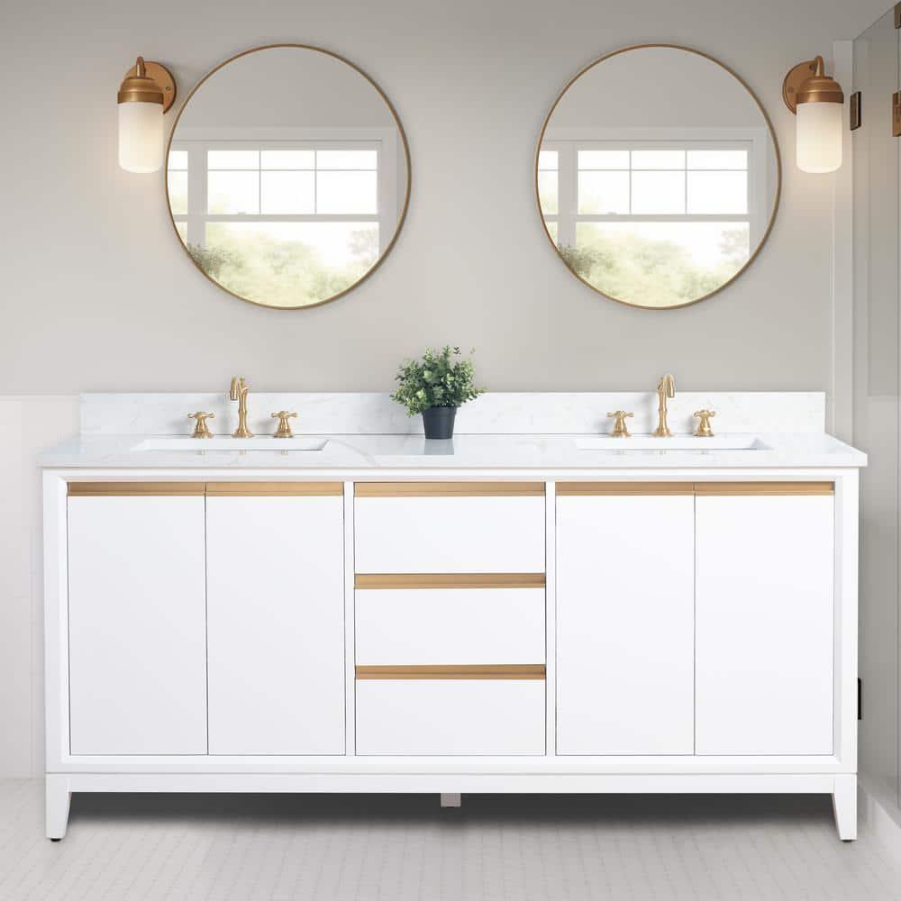 72 Double Bathroom Vanity with Top