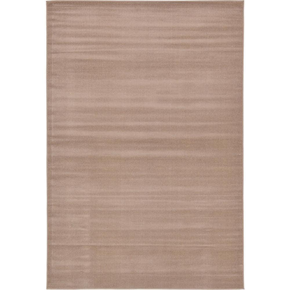 Unique Loom Williamsburg Collection Area Rug - Solid (6' 1" x 9' Rectangle Light Brown)