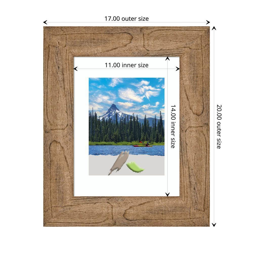 Amanti Art Owl Brown Wood Picture Frame Opening Size 11x14 in. (Matted To 8x10 in.)