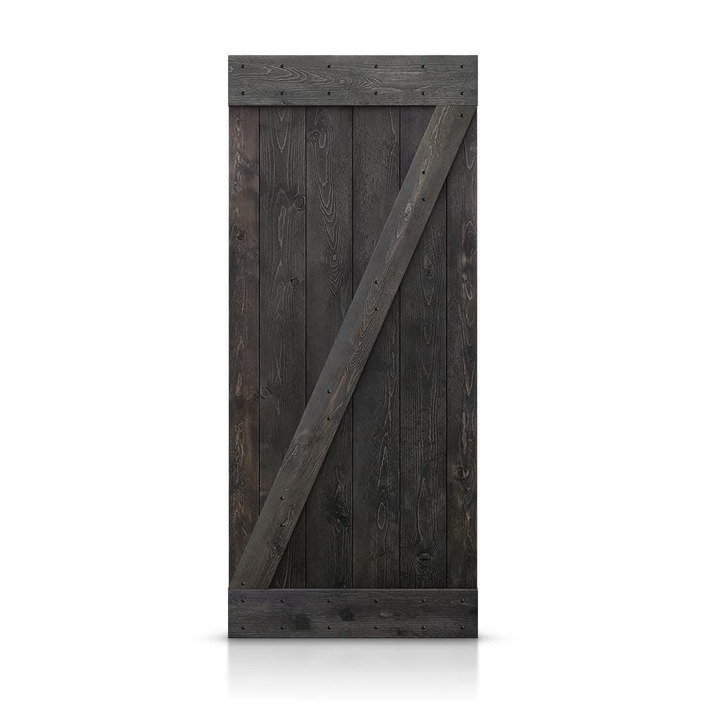 Calhome 84'' Solid Wood Paneled Painted Barn Door