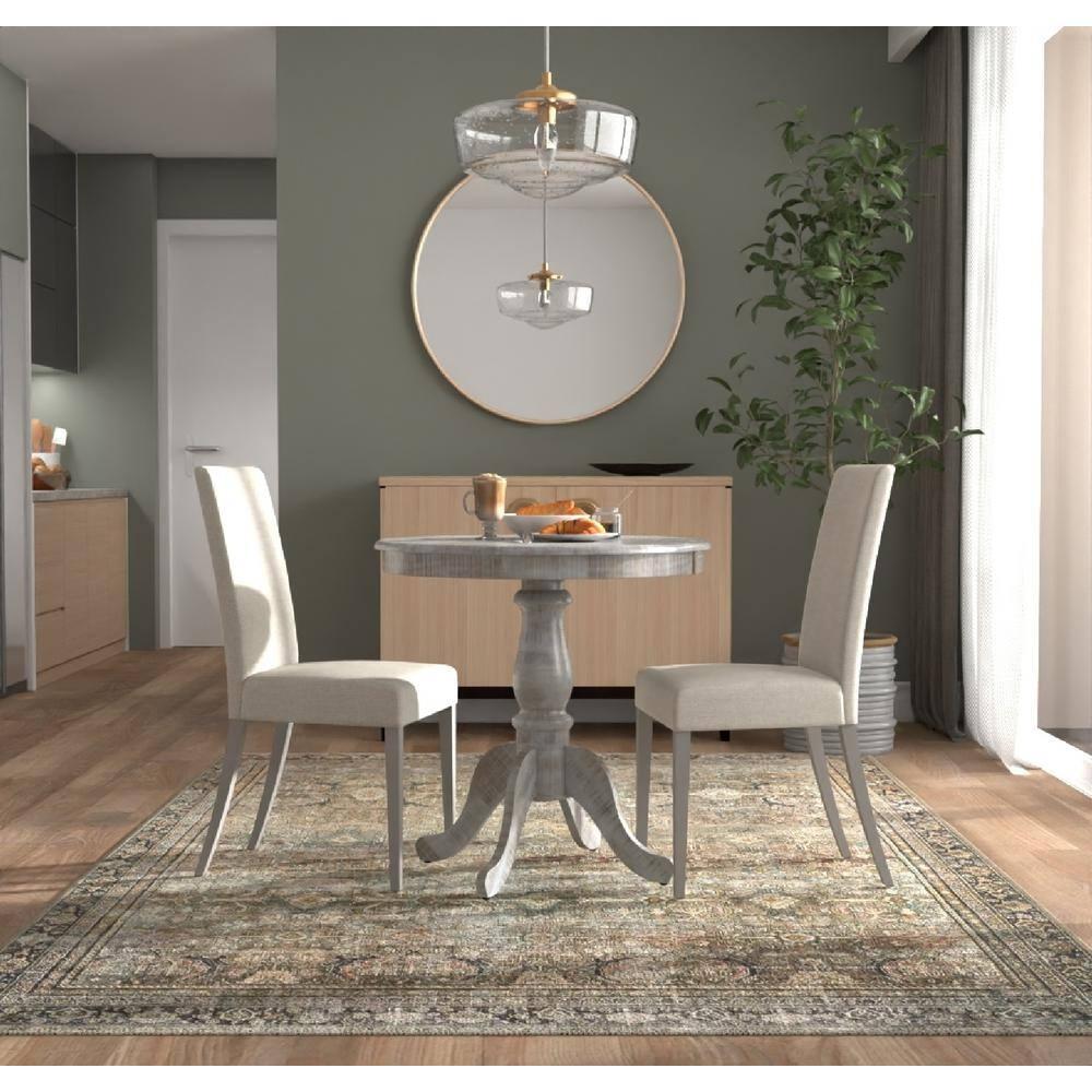 Carolina Living 30" Salem Round Pedestal Dining Table Natural Driftwood