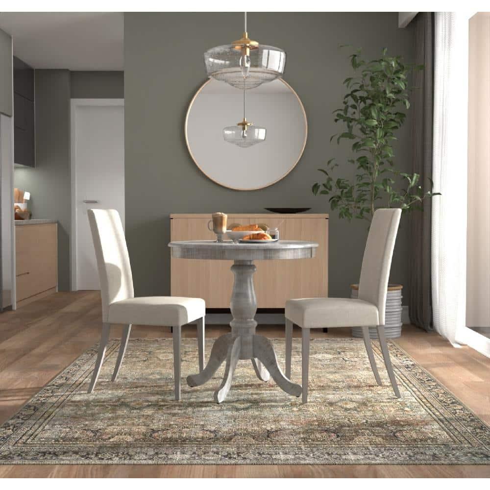 Carolina Living 30" Salem Round Pedestal Dining Table Natural Driftwood