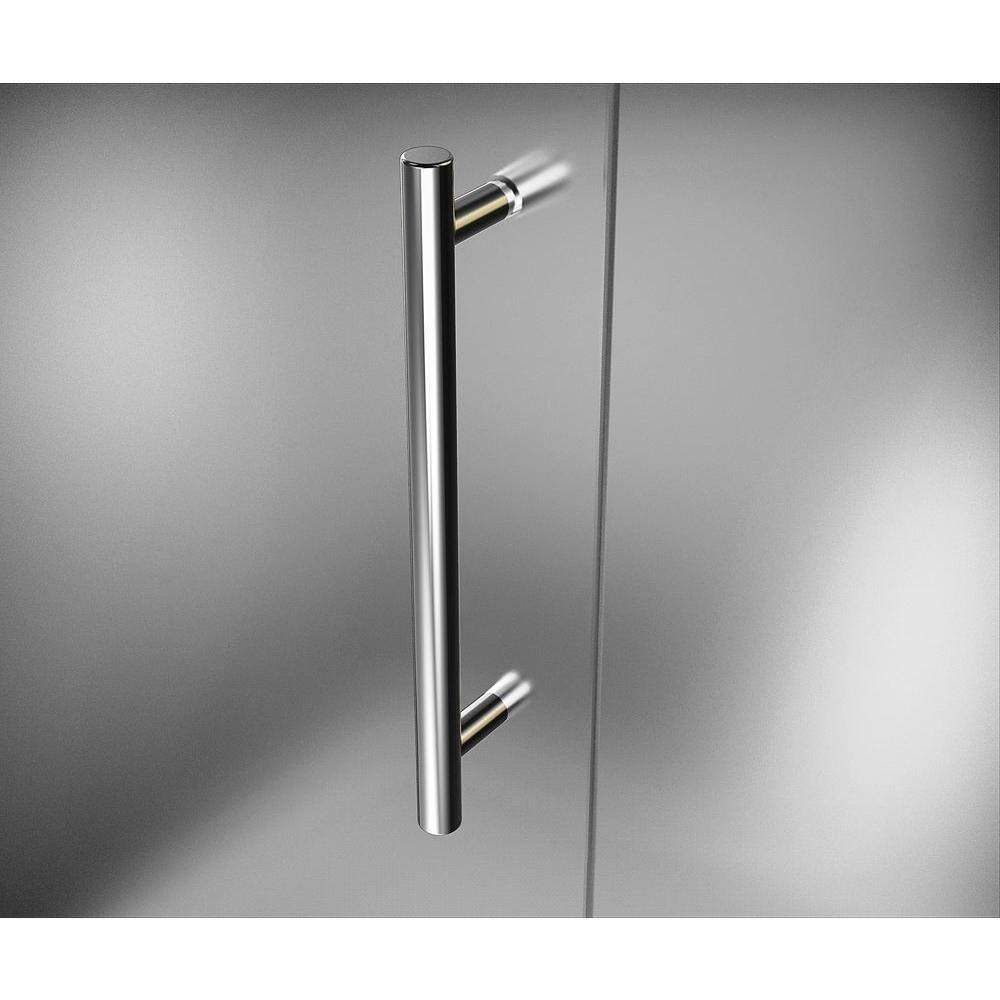 Nautis 72" H Hinged Frameless Shower Door
