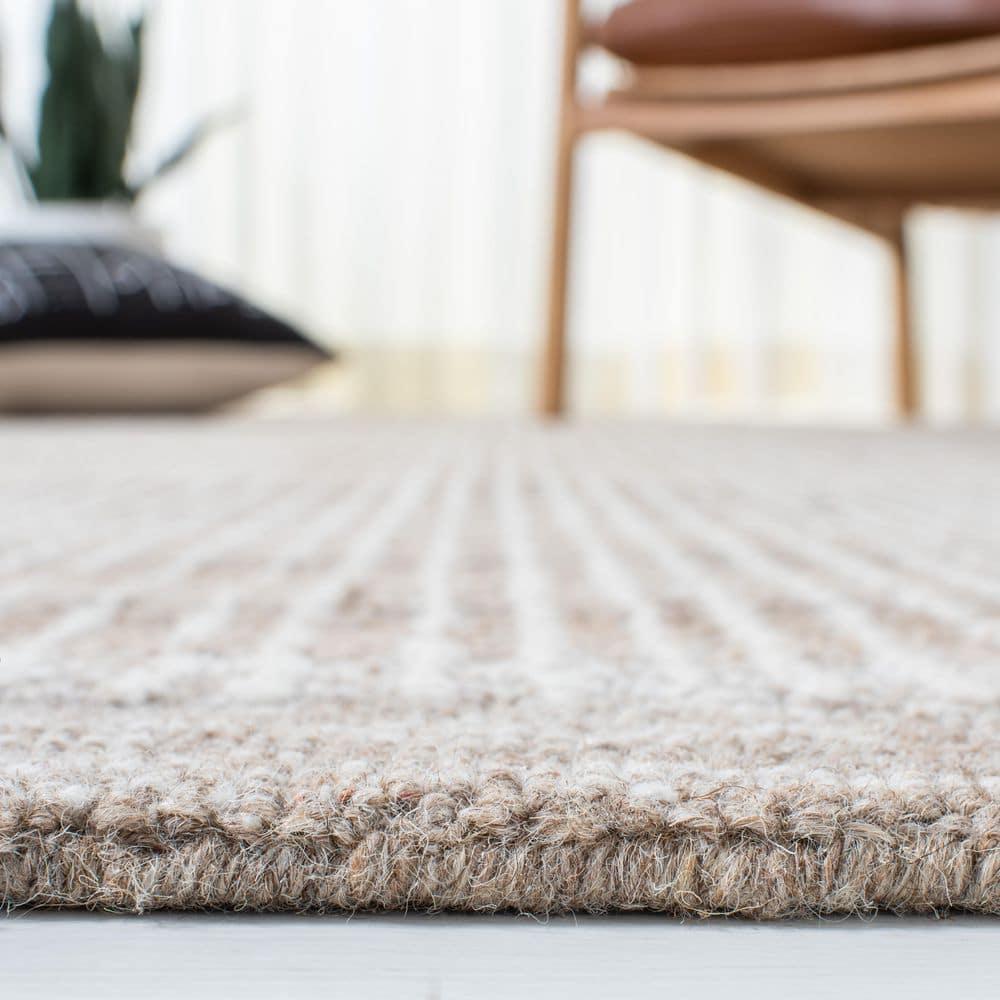 Abstract ABT220 Handmade Indoor Area Rug - Brown/Ivory - 6'x6' - Safavieh