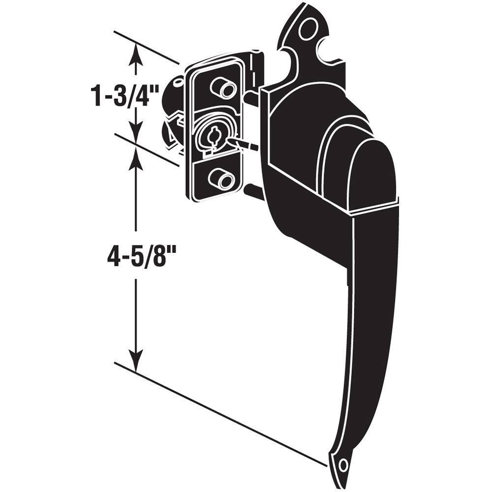 Prime-Line Colonial Push Button Screen or Storm Door Latch, Black (Single Pack)
