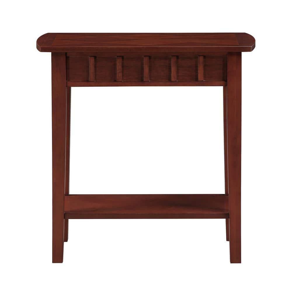 Convenience Concepts Dennis End Table with Shelf, Mahogany