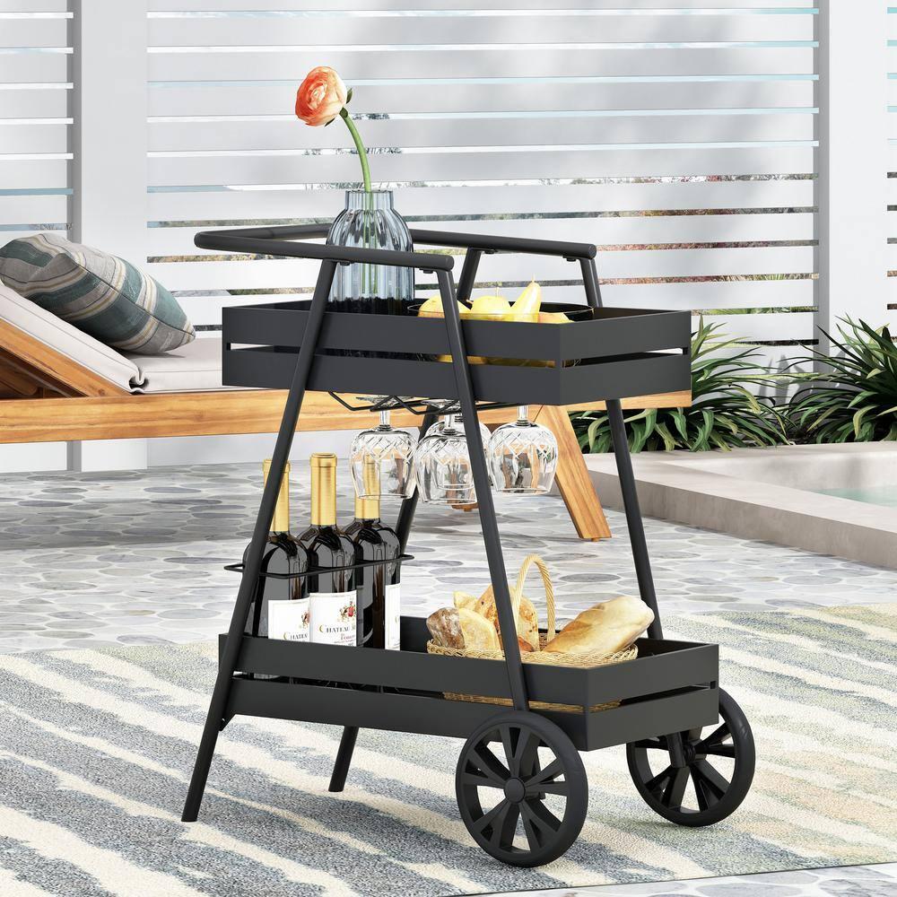 AllModern Neta Outdoor Metal Bar Cart & Reviews | AllModern