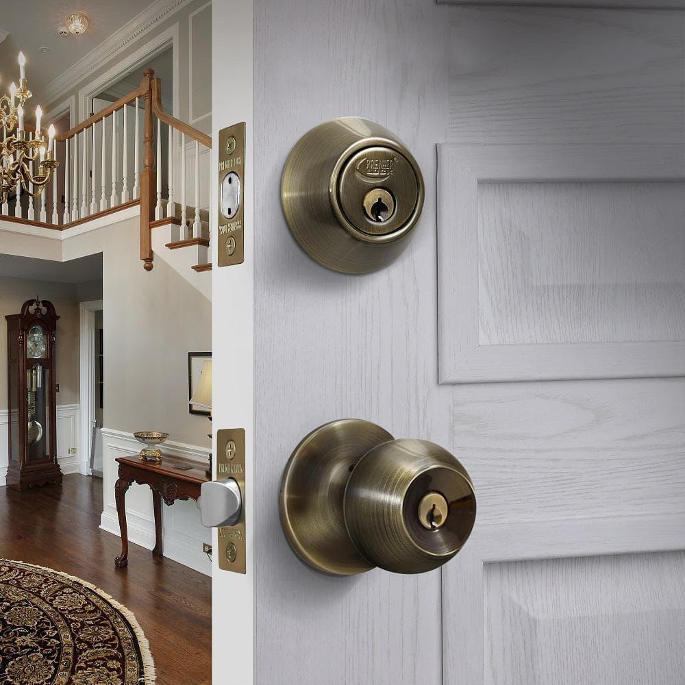 Complete Entry Knob Set with Single Cylinder Deadbolt