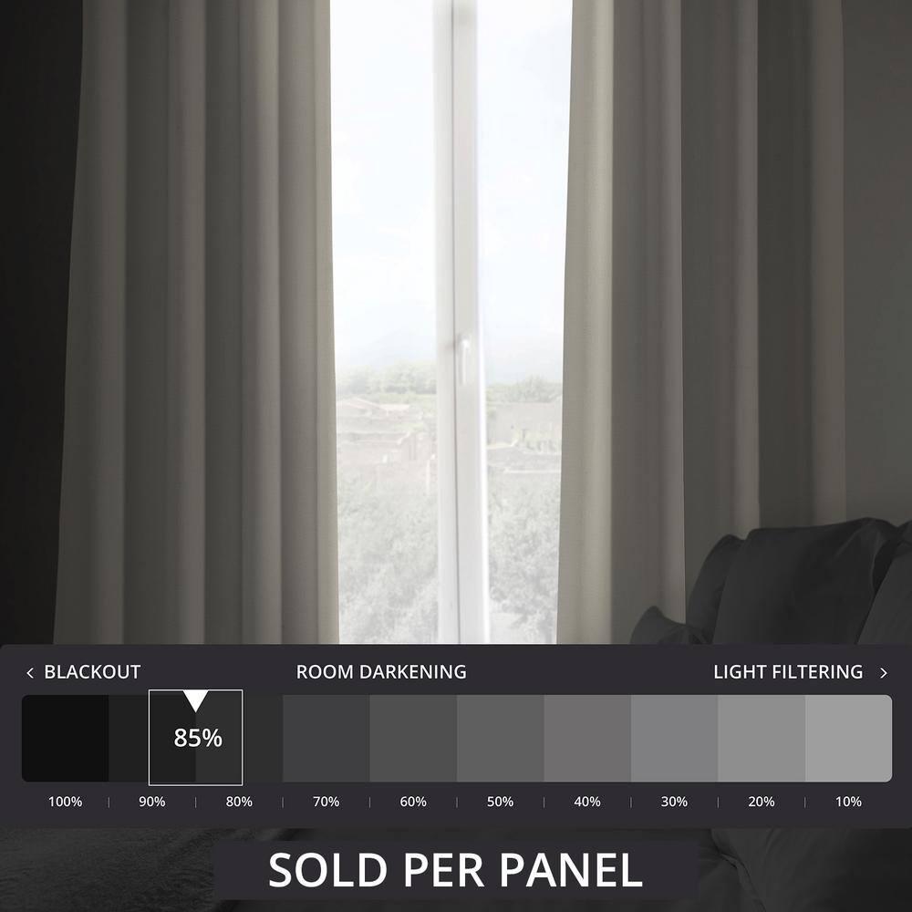 HPD Half Price Drapes Birch Grommet Faux Linen Room Darkening Curtains for Bedroom & Living Room Curtains (1 Panel), Door & Window Curtains 84 inches long, Grommet Curtains & drapes, 50W X 84L