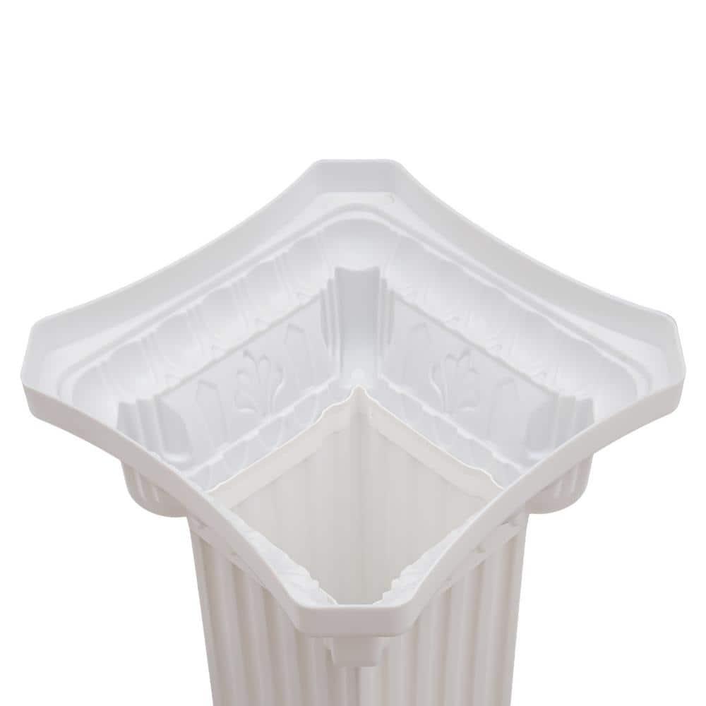 Roman Columns Plastic Wedding Stand Pillar Greek Statue Plant Stand Elegant Event Party Decorative Pedestal Flower Pot Holder Decor (4Pcs, 11.81x35.43 Inch)