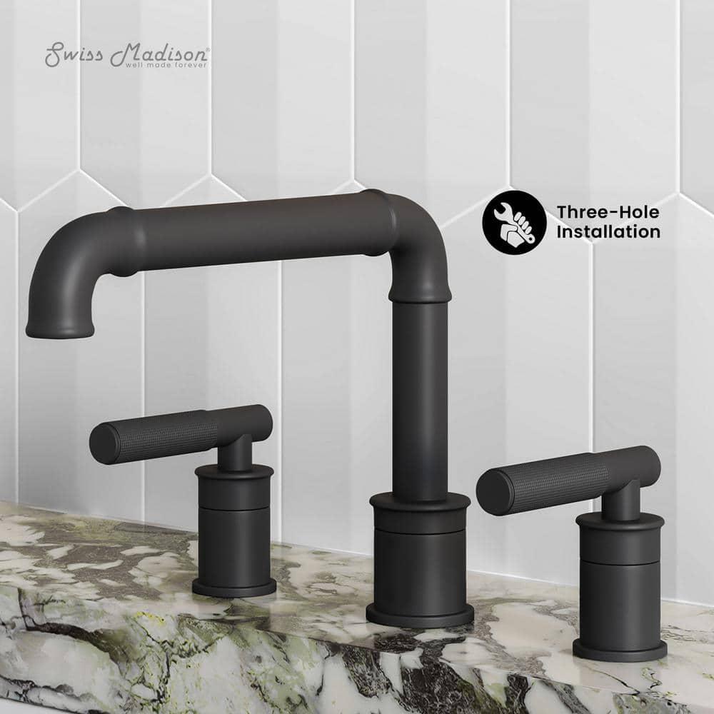 Avallon 8 in. Widespread, Sleek Handle, Bathroom Faucet