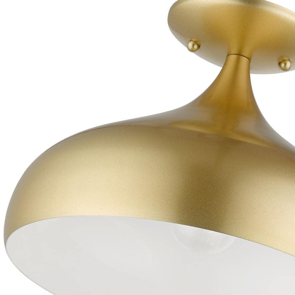 Livex Lighting Amador 1 - Light Semi-Flush Mount in  Soft Gold