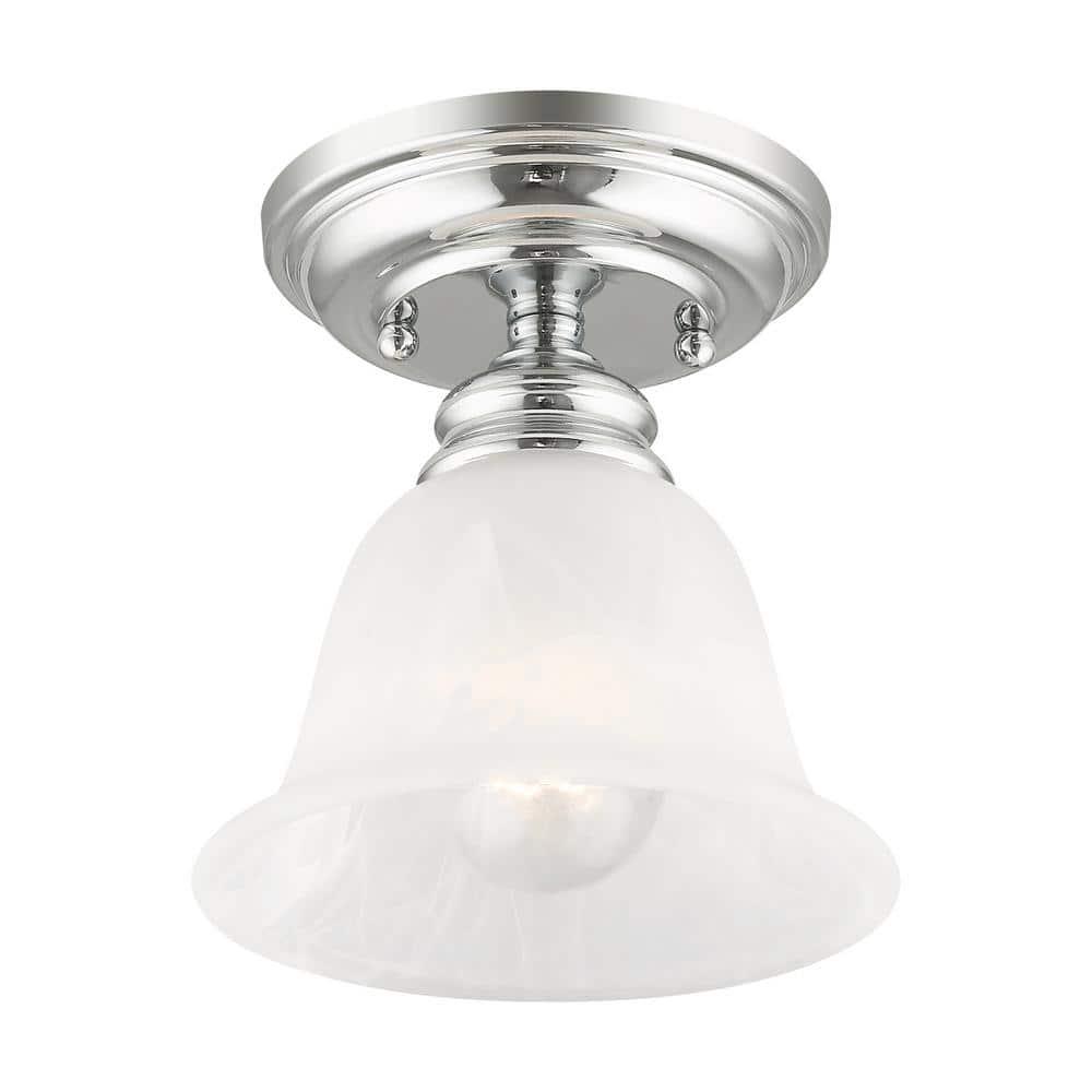 Livex Lighting Essex 1 - Light Flush Mount in  Polished Chrome