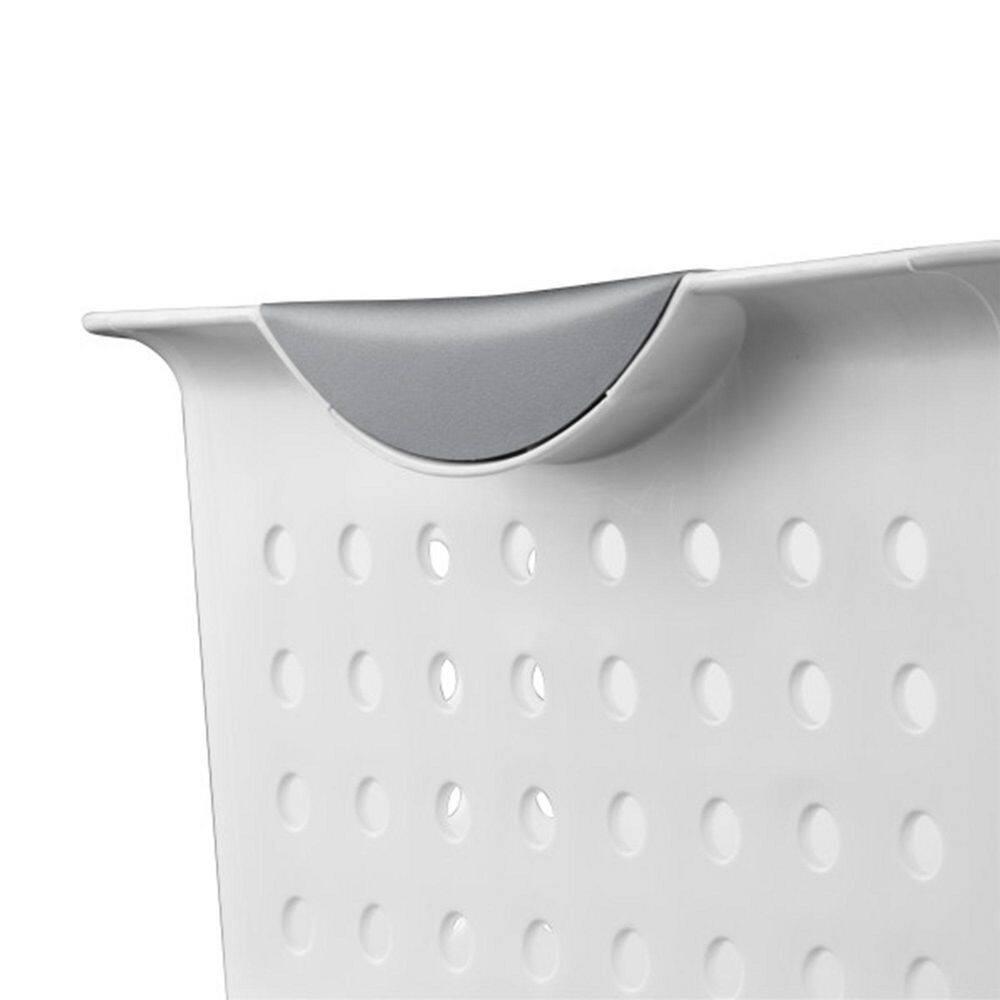 Sterilite Small Ultra Basket, Storage Bin to Organize Closets, Cabinets, Pantry, Shelving and Countertop Space, White, 12-Pack