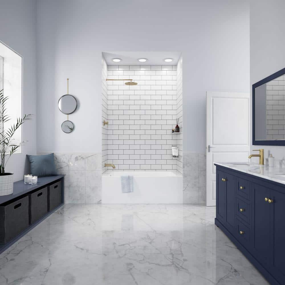 Grayley 60'' x 30'' Alcove Soaking Acrylic Bathtub