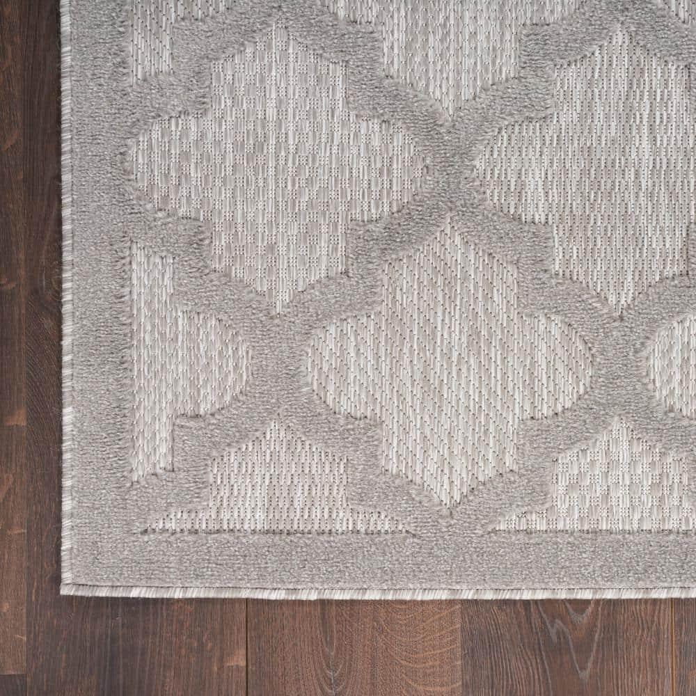 Nourison Easy Care 9' x 12' Silver Grey Indoor/Outdoor Rug