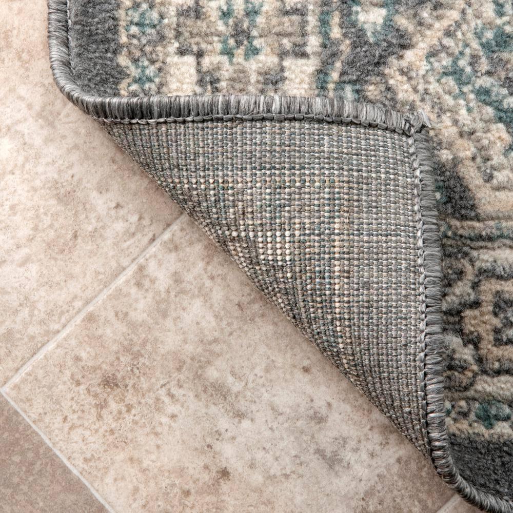 Becca Vintage Tiles Charcoal 7 ft. x 9 ft. Living Room/Bedroom/Dining Room Area Rug