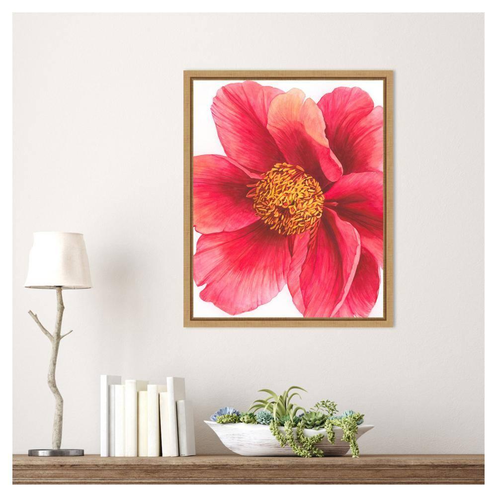 Amanti Art 16"x20" Tree Peony II by Grace Popp Framed Canvas Wall Art Print