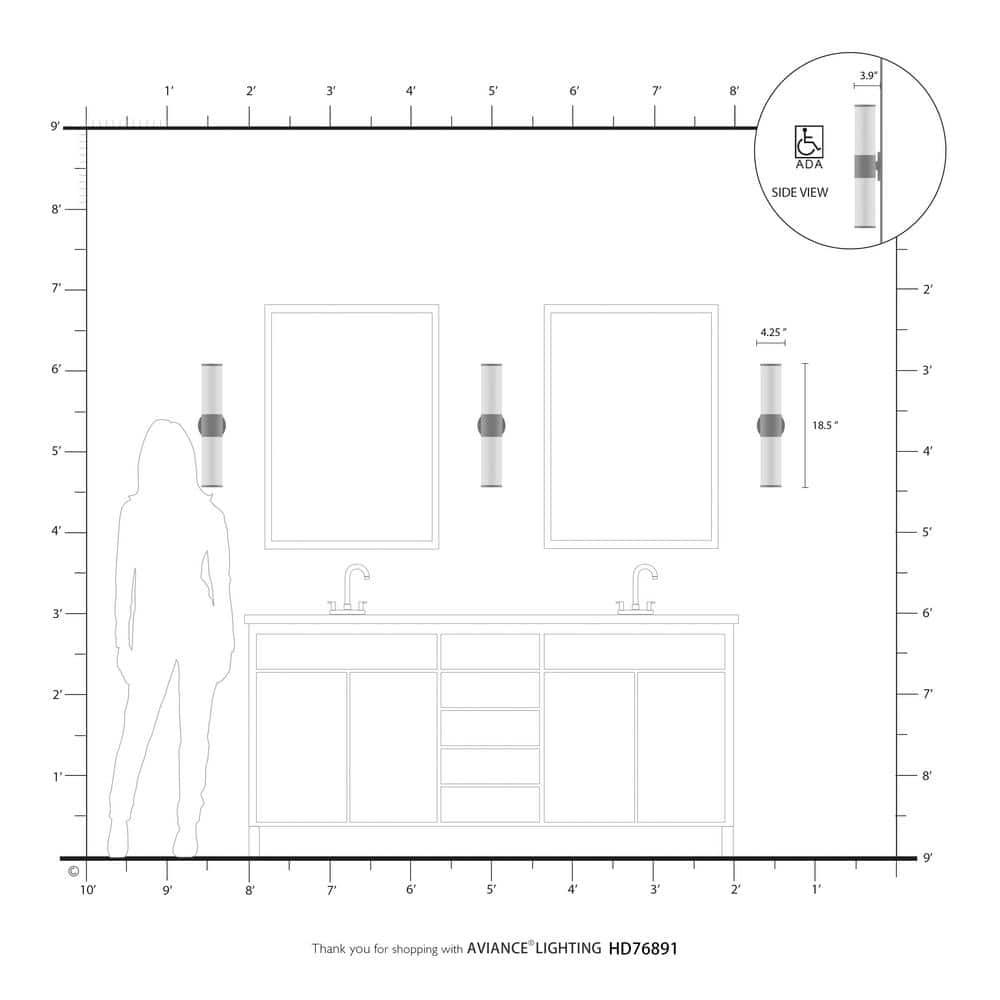 Livex Lighting Lindale 2 - Light Vanity in  Polished Chrome