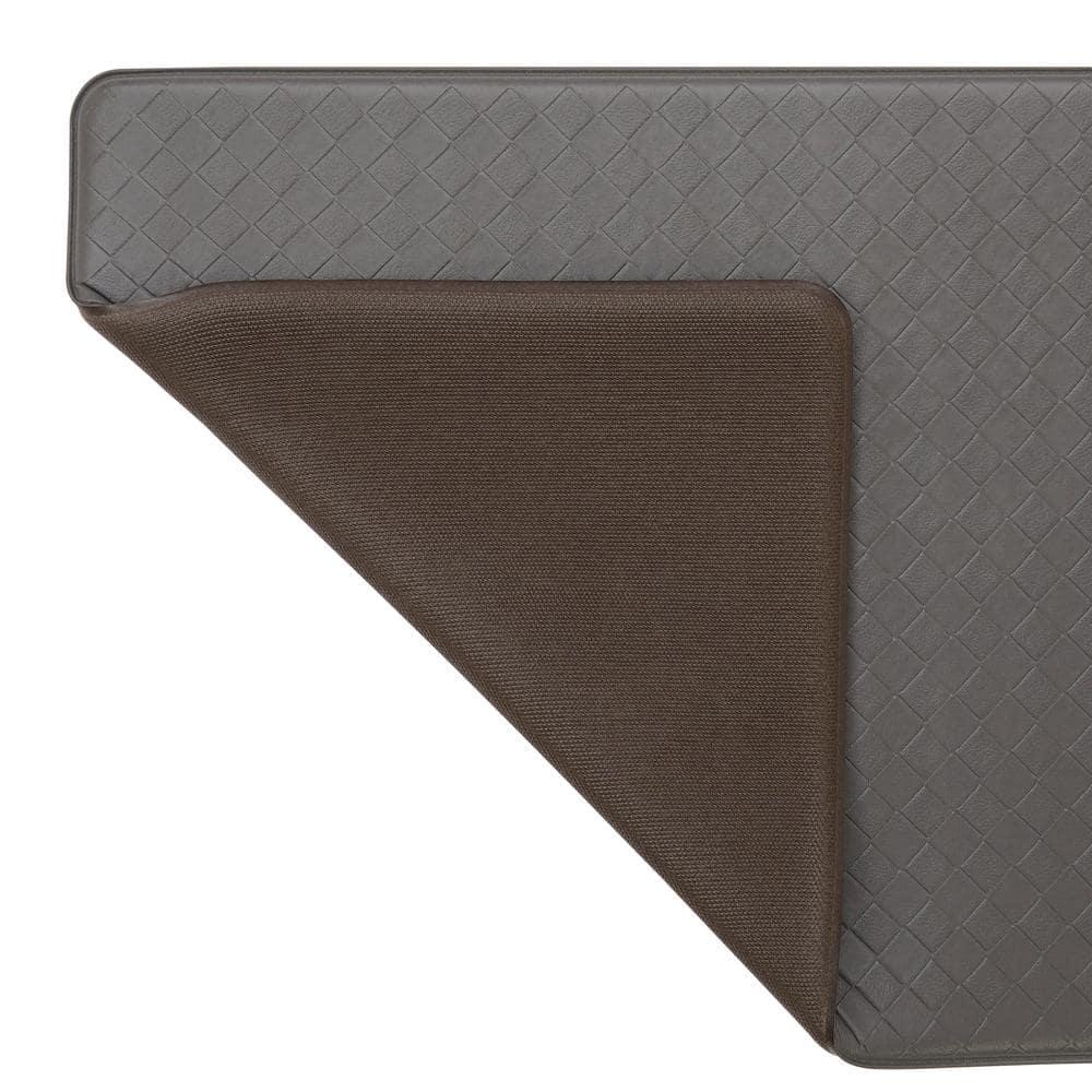 Anti-Fatigue Kitchen Mat, Charcoal, Playa Basketweave by Chef Gear, 17.5 in. x 32 in.
