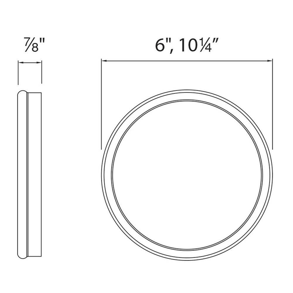 Sleek Titanium 10'' LED Flush Mount with Frosted Acrylic Diffuser