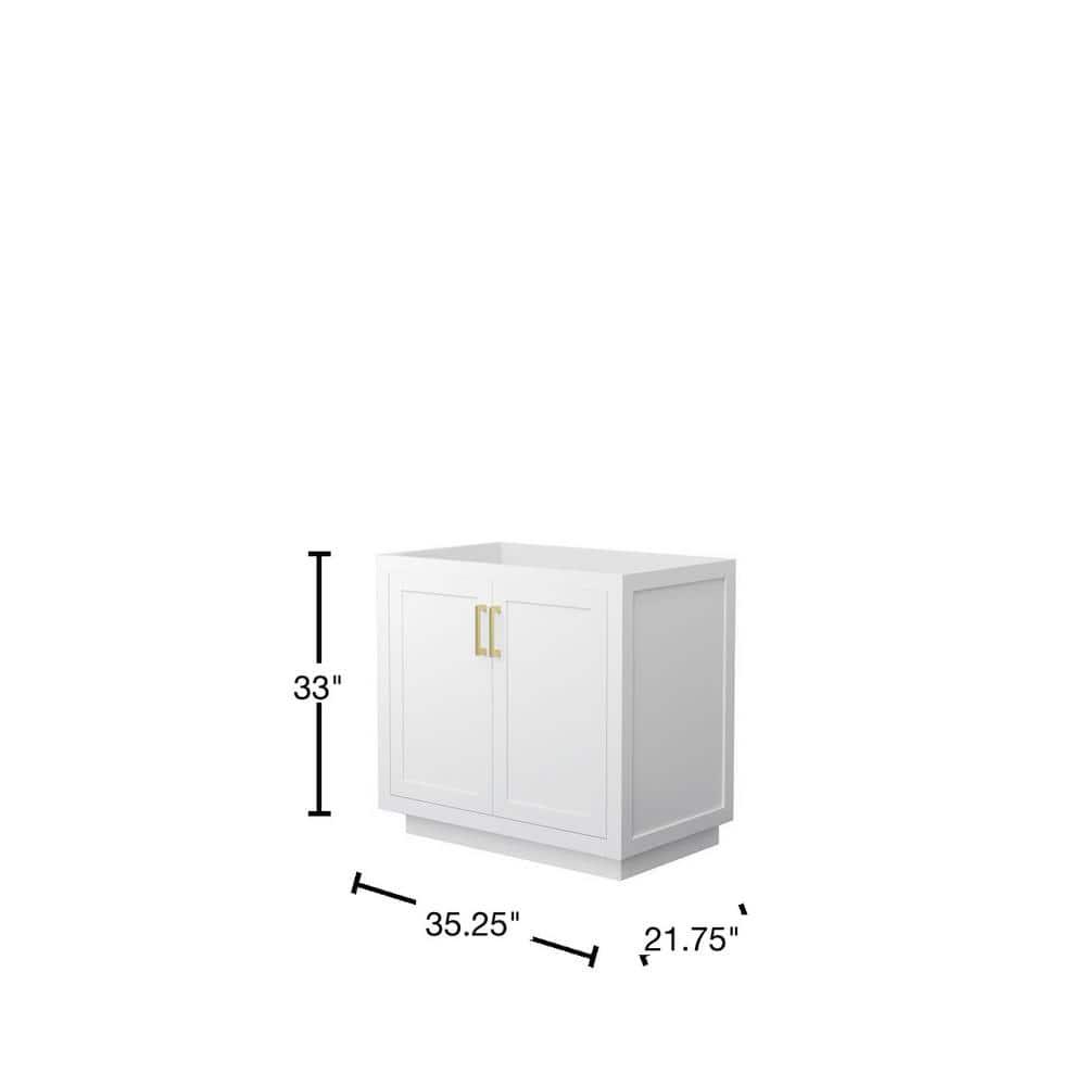 Wyndham Collection Miranda 35.25" Freestanding Single Bathroom Vanity Base Only