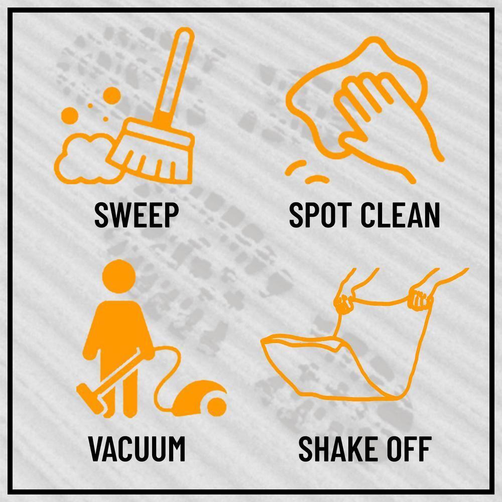 Ottomanson Non-Slip Hallway Runner Rug 2'7" x 6' Indoor/Outdoor Custom Size Utility Carpet for Garage, Black Ribbed