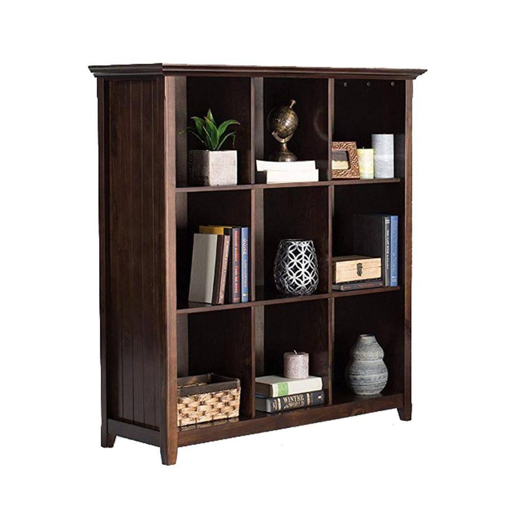 Simpli Home Acadian 44"W Solid Wood 9 Cube Storage Bookcase with Fixed Shelves & Reviews | Wayfair