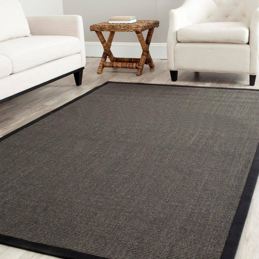 Natural Fiber NF441 Power Loomed Indoor Accent Rug - Charcoal/Charcoal - 3'x5' - Safavieh.