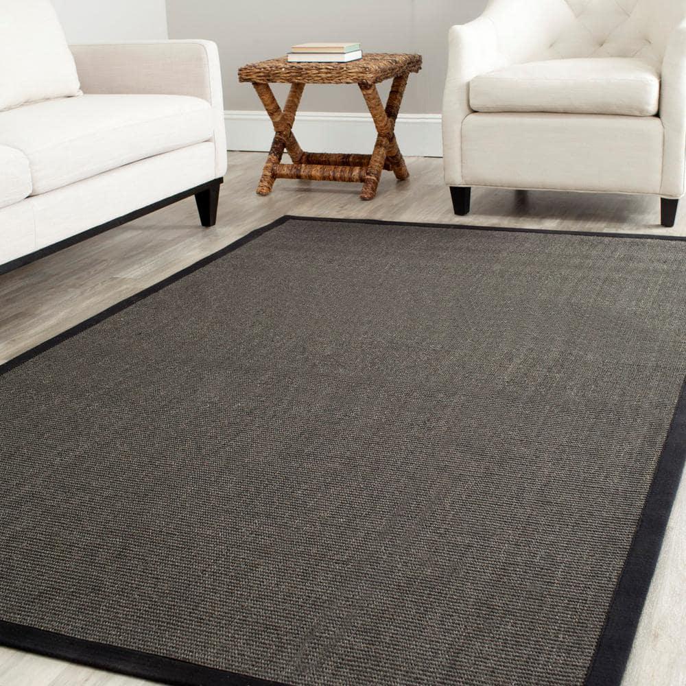 Natural Fiber NF441 Power Loomed Indoor Area Rug - Charcoal/Charcoal - 6'x9' - Safavieh.