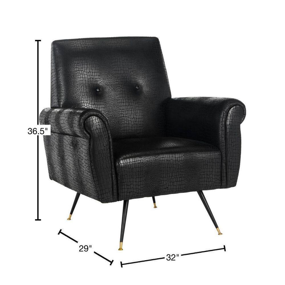 Mira Accent Chair - FOX6285 - Black - Safavieh