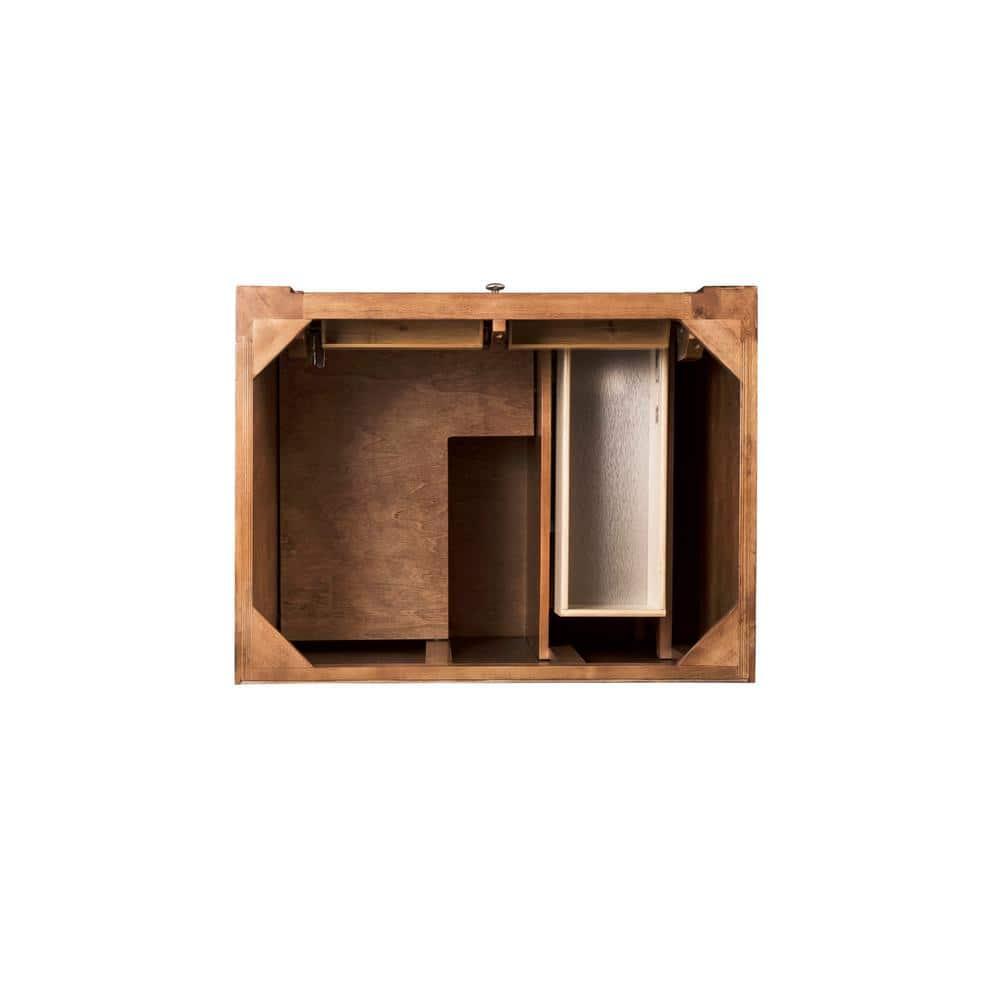 Saddle Brown 30" Solid Surface Single Vanity with Porcelain Sink