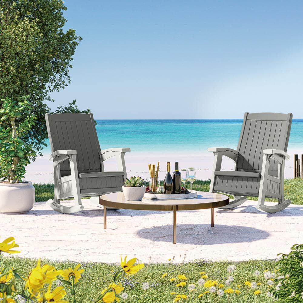 Suncast Suncast Outdoor Rocking Chair with Storage