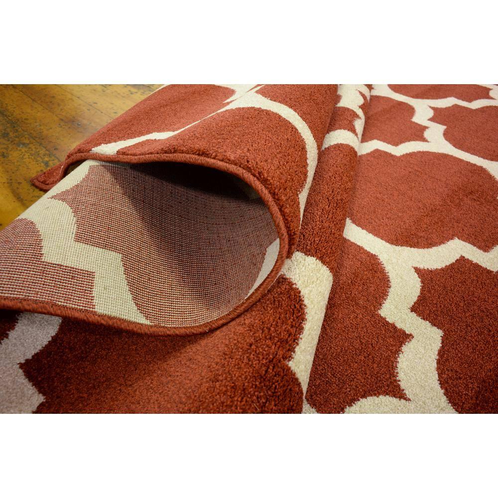 Unique Loom 7' 1 x 10' 0 Trellis Philadelphia Dark Terracotta Area Rug