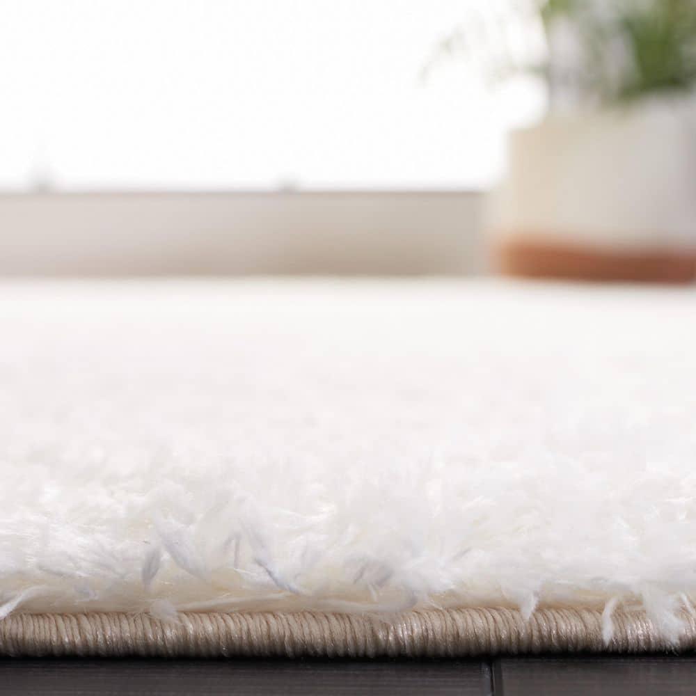 August Shag AUG200 Power Loomed Indoor Accent Rug - White - 3'x5' - Safavieh