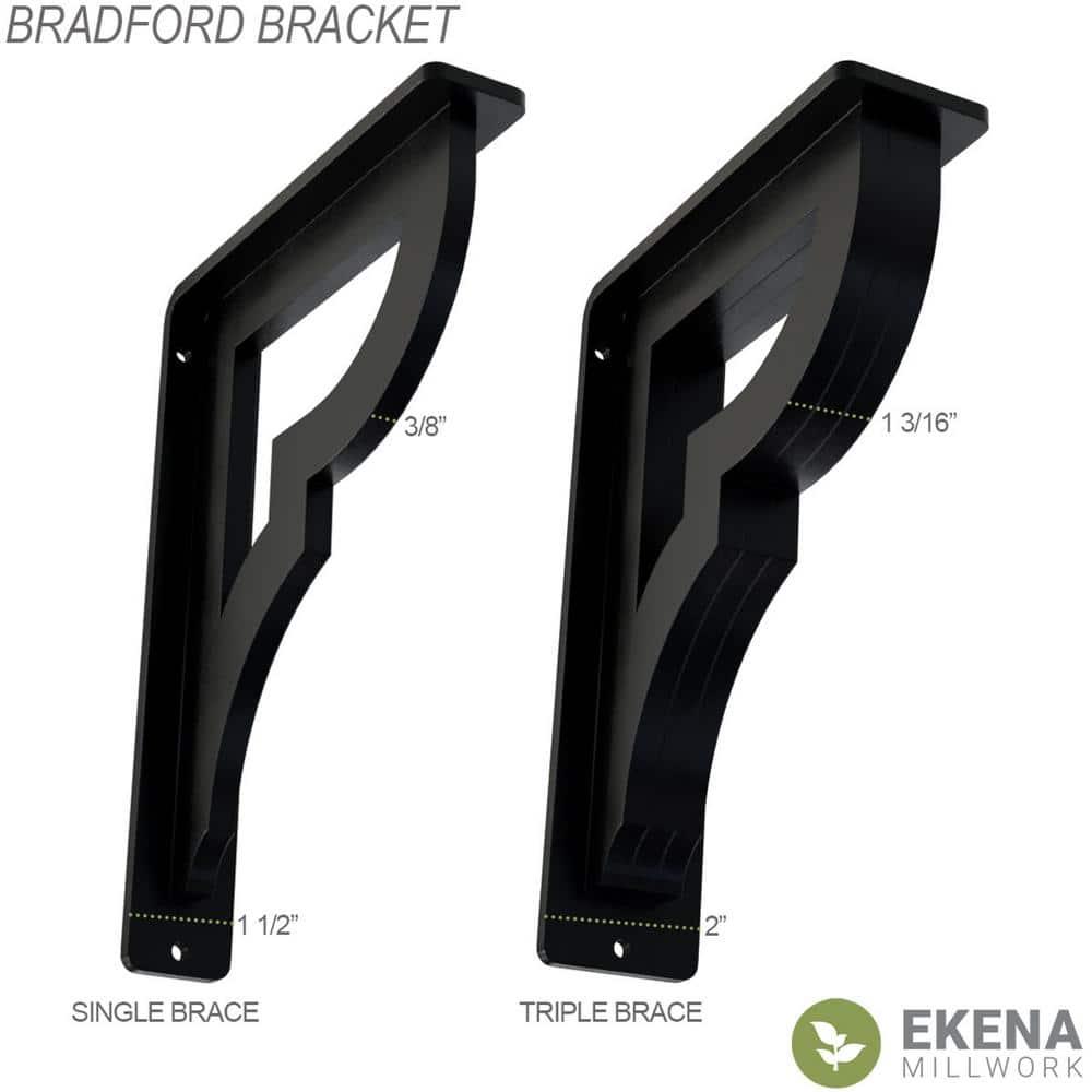 Ekena Millwork Bradford Wrought Iron Bracket